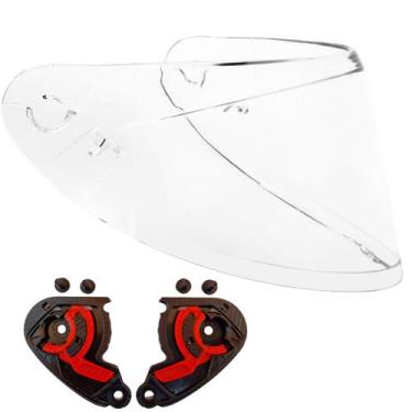 Imagem de Viseira Cristal + Reparo Orelha Fixação Axxis Novo Asx