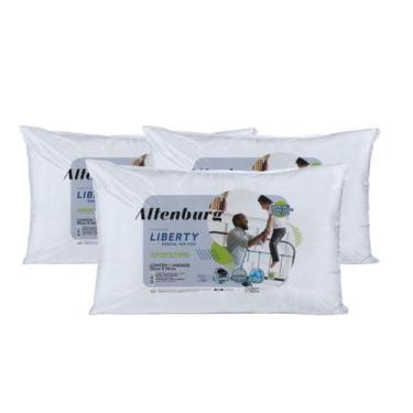 Imagem de Kit 3 Travesseiros King Super Macio Liberty Altenburg Percal 180 Fios 