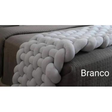Imagem de Peseira Luxo Casa Da Gabi Flor Confecções, Branco