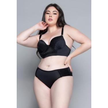Imagem de Conjunto de Lingerie Plus Size Wls Modas Sutiã Reforçado Com Bojo Calc