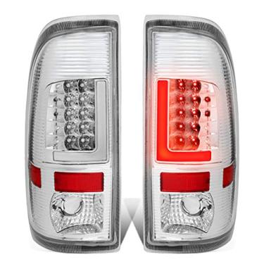 Imagem de DNA MOTORING TL-F25008-LED-3D-CH-CL Conjunto de luz traseira LED 3D lado do motorista e do passageiro [compatível com 8-16 F-250-F-550 SD / 09-16 F-350 F-450/15-16 F-550]