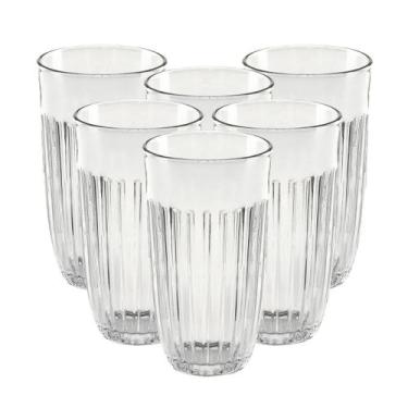 Imagem de Jogo De Copos 6 Pçs Resistente Designer Canelado Sofisticado - Rio de 