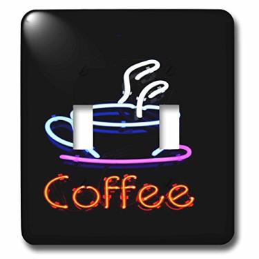 Imagem de 3D Rose LSP_223453_2 Imagem de sinal neon com botão duplo de botão de xícara de café palavra
