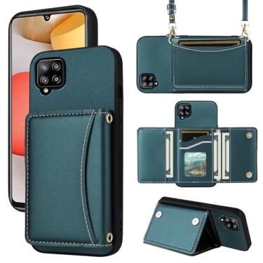 Imagem de Furiet Capa carteira para Samsung Galaxy A42 5G com alça transversal de couro PU premium porta-cartão à prova de choque resistente acessórios de corpo inteiro capa fina para celular A 42 G5 42A S42 4G