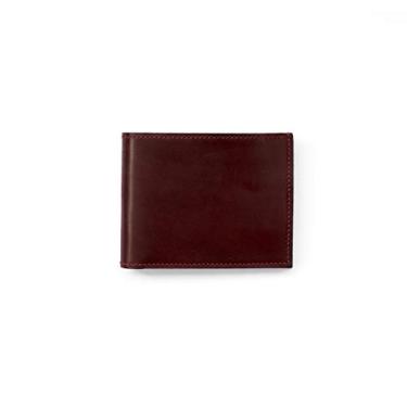 Imagem de Cicero Carteira masculina de couro dobrável costurada à mão com couro de bezerro de flor integral premium (marrom, azul, verde, vermelho), Verde, M, Carteira dobrável