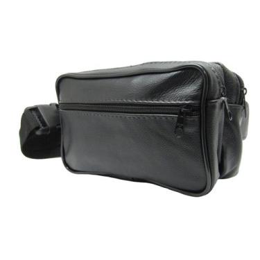 Imagem de Pochete de Couro Legitimo 3 Compartimentos Motoqueiro  - FN Couros