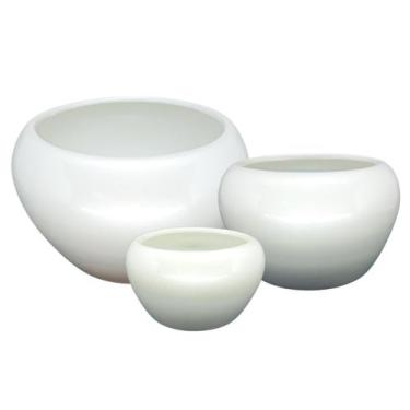 Imagem de Trio Cachepot Vasinhos Arranjo Orquídea Suculentas Centro de Mesa Vaso