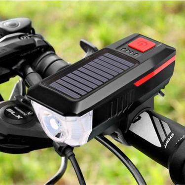 Imagem de Lanterna Para Bike Led T6 Carregamento Solar/Usb - Bellator
