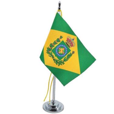 Imagem de Bandeira De Mesa Brasil Império Até 1822 15cm Alt. (mastro) - SP Bande