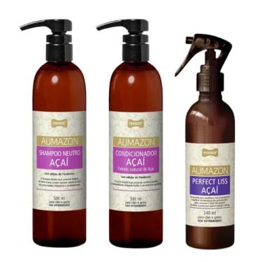 Imagem de Kit Shampoo e Condicionador Neutro e Perfect Liss Aumazon Açaí Perigot Cães e Gatos