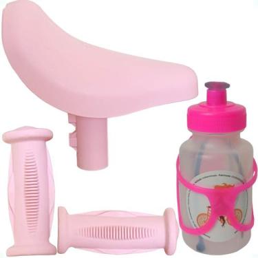 Imagem de Selim Banco Garrafinha Manopla P/Bicicletas Aro 12 Nathor, Rosa 2