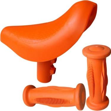 Imagem de Selim Aro 12 Mais Manopla P/Bicicletas Nathor Banco Infantil, Laranja