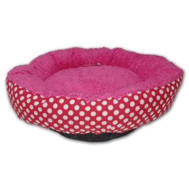 Imagem de Caminha Cama Pet Cachorro Gato Redonda 40x40 Macia Pink - De Coração S