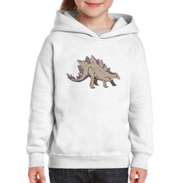 Imagem de Moletom Infantil Stegosaurus - Foca na Moda, Branco, 2