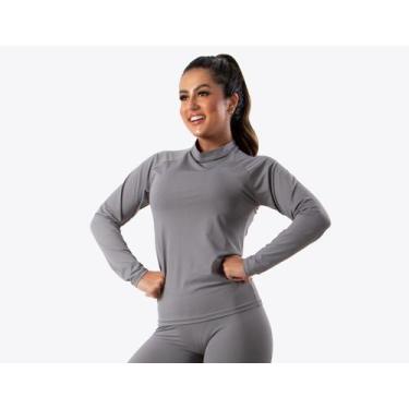Imagem de Blusa Térmica Poliamida Segunda Pele Manga Longa Com Proteção Uv 50+ U