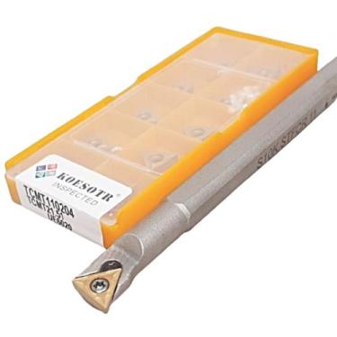 Imagem de Kit 10 inserto pastilha tcmt 110204 ue6020 + suporte interno koesotr