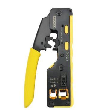 Imagem de Alicate crimpar rj11/rj12 e rj45 de passagem cat5/cat6/cat7 sc671 - KO