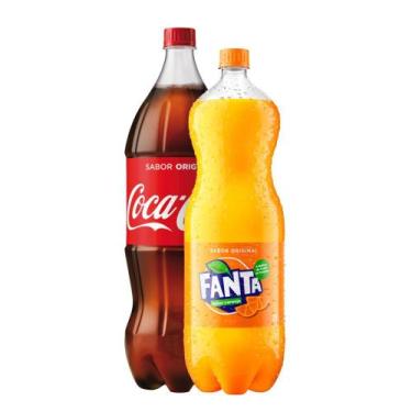 Imagem de Kit Refrigerante Coca Cola Pet 2 Litros e Refrigerante Fanta Laranja P