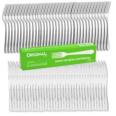 Imagem de Jogo de Talheres Garfo e Faca Inox 96 peças Continental Original Line 