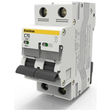 Imagem de Disjuntor Bipolar Curva C 70A Din - Enerbras - Dt3-E2C70