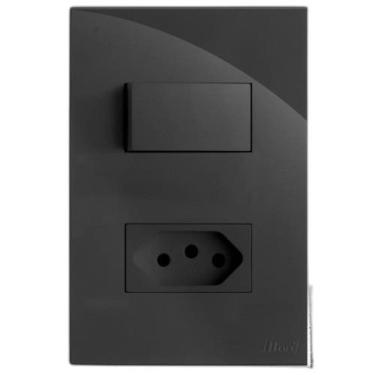 Imagem de Kit Interruptor Simples + Tomada 10A 4X2 Brg11241-0Gf