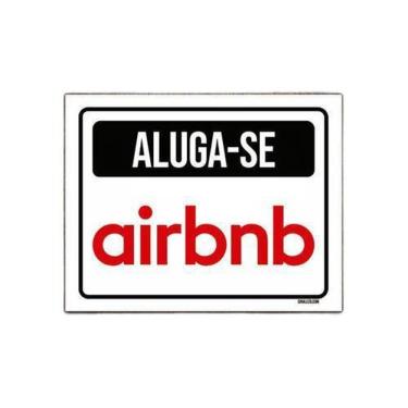 Imagem de Placa Sinalização - Aluga-Se Airbnb 18X23