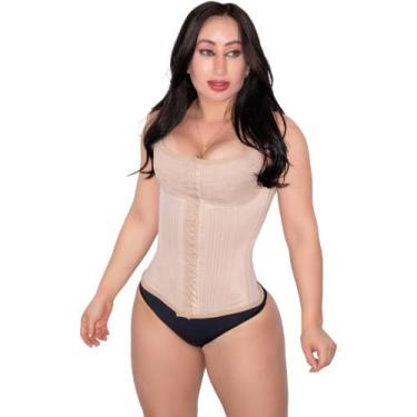 Imagem de Cinta Corselet Das Famosas Blogueiras Sem Bojo Tipo Colombiana - Fanát
