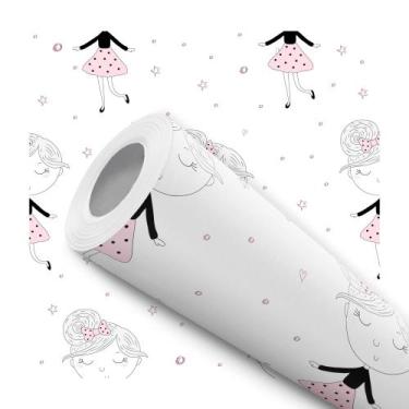 Imagem de Papel de Parede Vinílico Menina Balé Infantil Quarto 12m - DELIQUADROS
