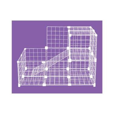 Imagem de Cercado Aramado Porquinho da Índia 2 Andares Com Teto Fundo 60x90x60cm