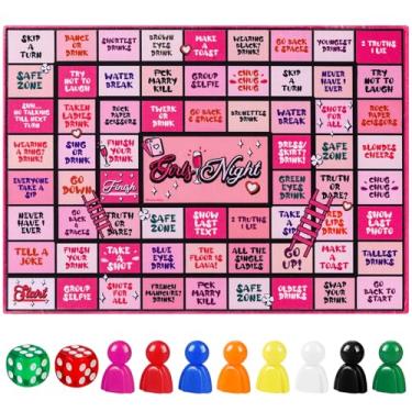 Imagem de Fofeadm Drinking Games for Adult, Girls Night Rubber Mat Drinking Board Games, Funny Party Interactive Drinking Games for Girls Night, Bachelorette Party, Age 21+, 2-8 Players