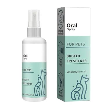 Imagem de Hortelãs para cães para mau hálito, spray para hálito de cães - Spray ambientador para cães com sabor de menta spray bucal para cães - Desodorizante oral para cães, solução aditiva de água portátil pa