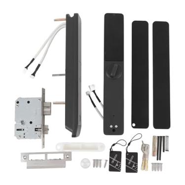 Imagem de Fechadura de entrada inteligente IP65 resistente à água teclado digital impressão digital cartão de senha fechadura de entrada sem chave com aplicativo para portas de 35 mm a 80 mm