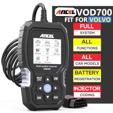 Imagem de ANCEL VOD700 Scanner OBD2 para todos os sistemas para leitor de código de carro Volvo Ferramenta de digitalização de diagnóstico de função completa ABS injetor de sangramento óleo ETC SRL BMS EPB TPMS Ferramenta de redefinição