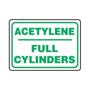 Imagem de Accuform Sinais 837-MCPG563VP 2,1 x 3 m. Sinal de segurança de cilindros completos de acetileno, plástico