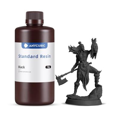 Imagem de ANYCUBIC Resina de Impressora 3D, Resina 3D de Cura Uv Lcd 405Nm, Resina de Fotopolímero Rápida e de Alta Precisão para Impressora 3D de Resina Lcd/Dlp/Sla (Preta, 1Kg)