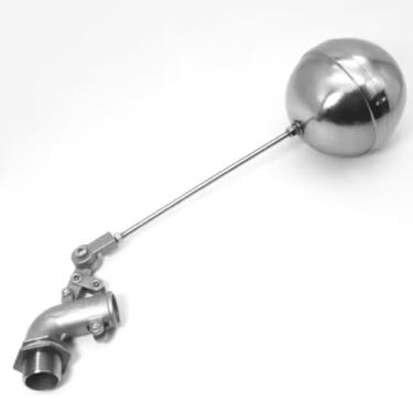 Imagem de Float Valve, 1/2" 3/4" 1" DN32 304 Stainless Steel Adjustable Float Valve Water Tank Bend Elbow Floating Ball Switch Flow Cistern Water Tower Silver(DN20)