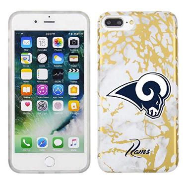 Imagem de Prime Brands Group Capa de celular para Apple iPhone 8 Plus/7 Plus/6S Plus - Branco/Ouro - Licenciado pela NFL Los Angeles Rams