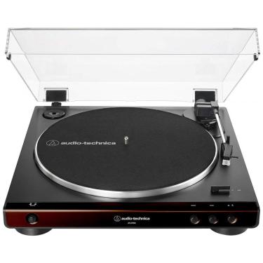 Imagem de Vitrola Toca Discos Automático por Correia 2 Velocidades e Proteção contra Poeira, 110v, AUDIO TECHNICA AT LP60X BW, Marrom