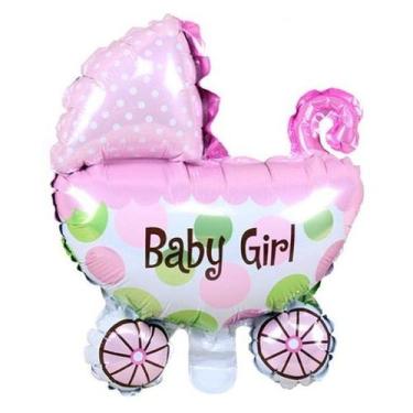 Imagem de Balão Carrinho de Bebê azul e rosa - IMPORTADO
