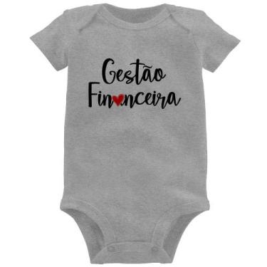 Imagem de Body Bebê Gestão financeira por amor - Foca na Moda, Cinza, G