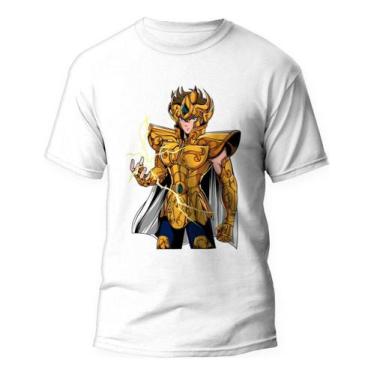 Imagem de Camiseta Aioria De Leão Camisa Anime Cavaleiros Do Zodiaco - Kamisetas