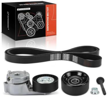 Imagem de A-Premium Kit de transmissão de correia serpentina do motor compatível com carros Jeep - WJ Series Grand Cherokee 1999-2004, TJ Series Wrangler 2000-2006, TJ 2000-2006 - 4.0L