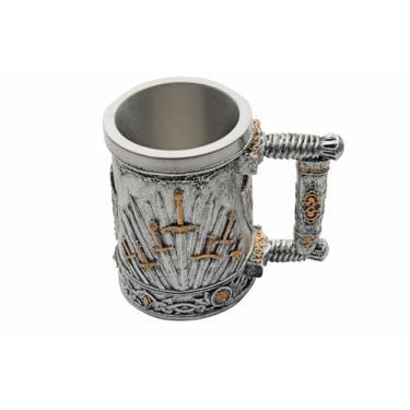 Imagem de Rite Edge Caneca Medieval Swords | Aço inoxidável e resina | Design exclusivo de espada | Ideal para colecionadores e amantes de fantasia | Utensílios de bebida duráveis