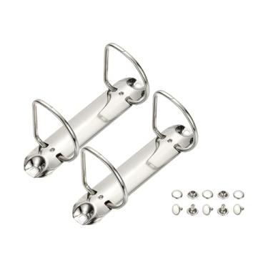 Imagem de PATIKIL B7 Mecanismos de fichário de 2 furos, 2 conjuntos de 4,5 cm D anel de substituição para fichário agendador de folhas soltas para organizadores, acessórios de pasta de armazenamento de papel de