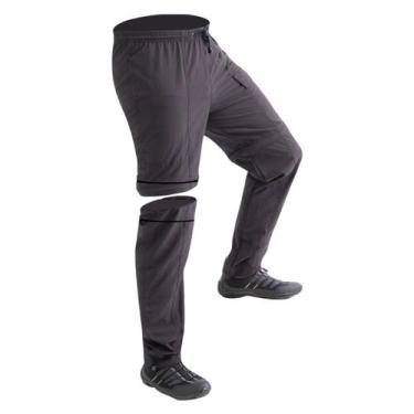 Imagem de Calça Esportiva Vira Bermuda Mar Negro Masculina Combat UV50+ Preta Tr