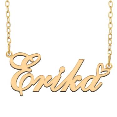 Imagem de A168A Colar de nome personalizado personalizado personalizado colar de nome banhado para mãe filha amizade feminino dia dos namorados aniversário de Natal ano novo, Metal, Sem pedras preciosas