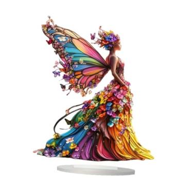 Imagem de Vaveren Butterfly Fairy Decoration Desktop Ornament Creative DIY Supply Supply Combattop Centerpipe 2D Plata plana para canto de lareira