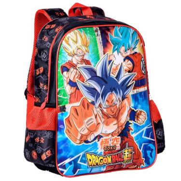Imagem de Mochila Infantil Dragon Ball Escolar Costas Tamanho Grande Reforçada -