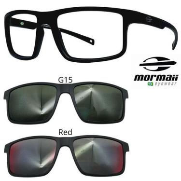 Imagem de Armação de Grau Mormaii 6127 Swap 5 A14 Com 2 Clipons, Red, G15