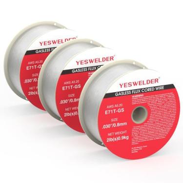 Imagem de Flux Core Mig Wire YESWELDER E71TGS Aço macio 0,8 mm 3x1 kg